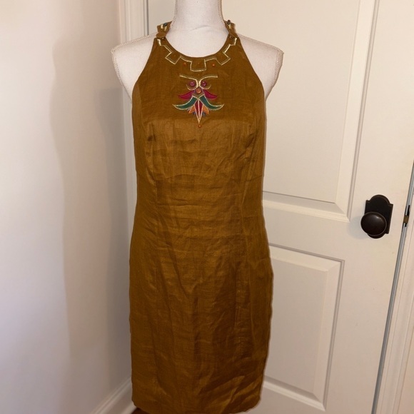 NEW W/ TAGS VINTAGE Deborah Laws Embroidered Beaded Dress size 8 - STUNNING! - Picture 3 of 10
